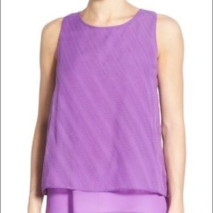 Bobeau Tiered Split Back Tank